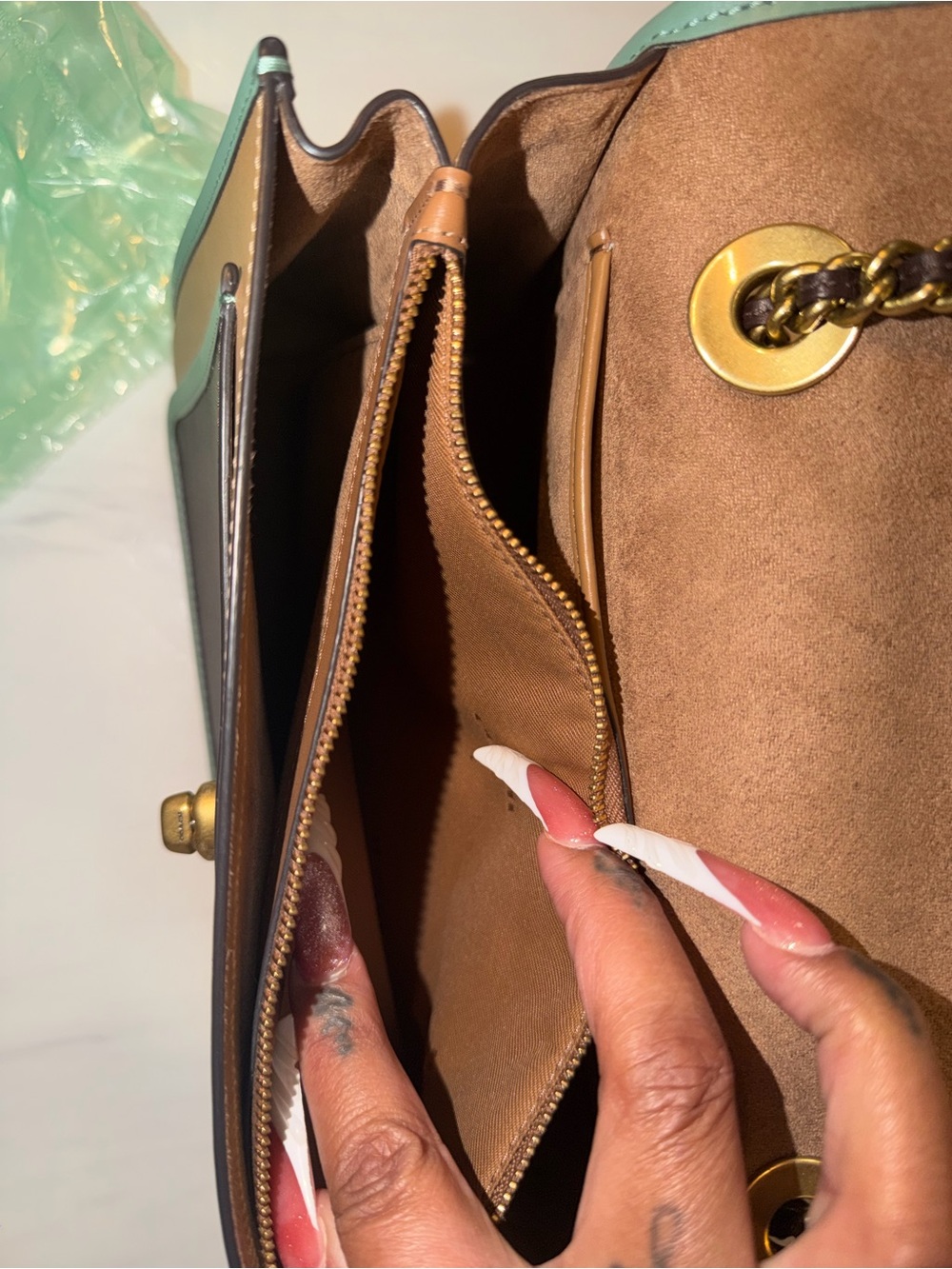 Coach Madison Color-block Chain Bag - Picture 12 of 13